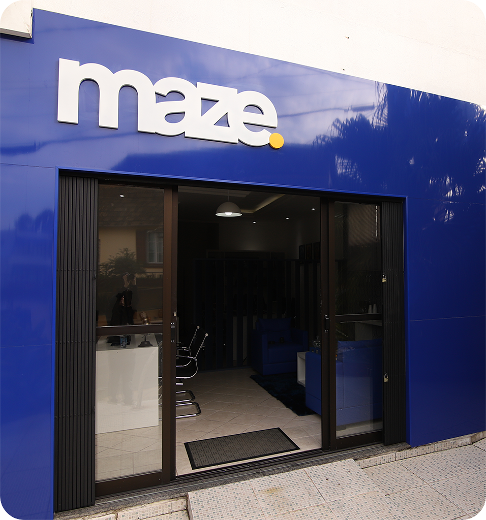 Escritório da MAZE, agência e consultoria fundada por Felipe Friedrich Lima